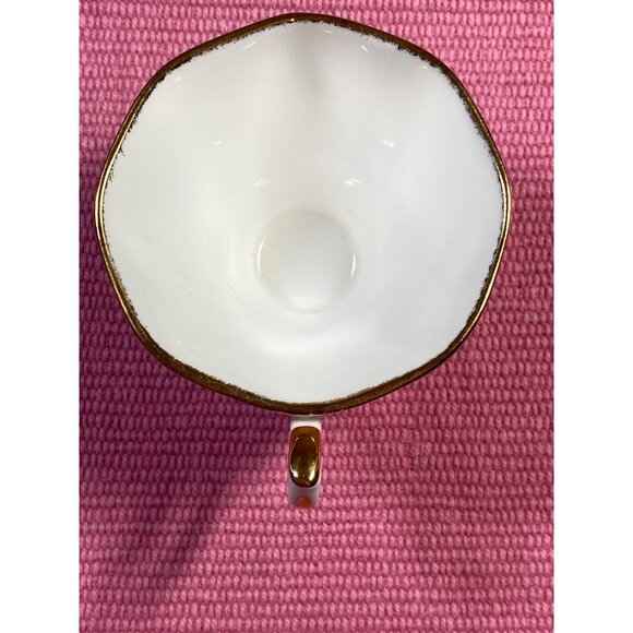 VTG Royal Albert Paradise Blue Floral Bone China Cup Saucer Gold Trim England - Picture 13 of 14